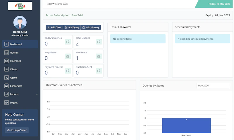 BestTravelCRM : CRM for Travel Agencies screenshot 1
