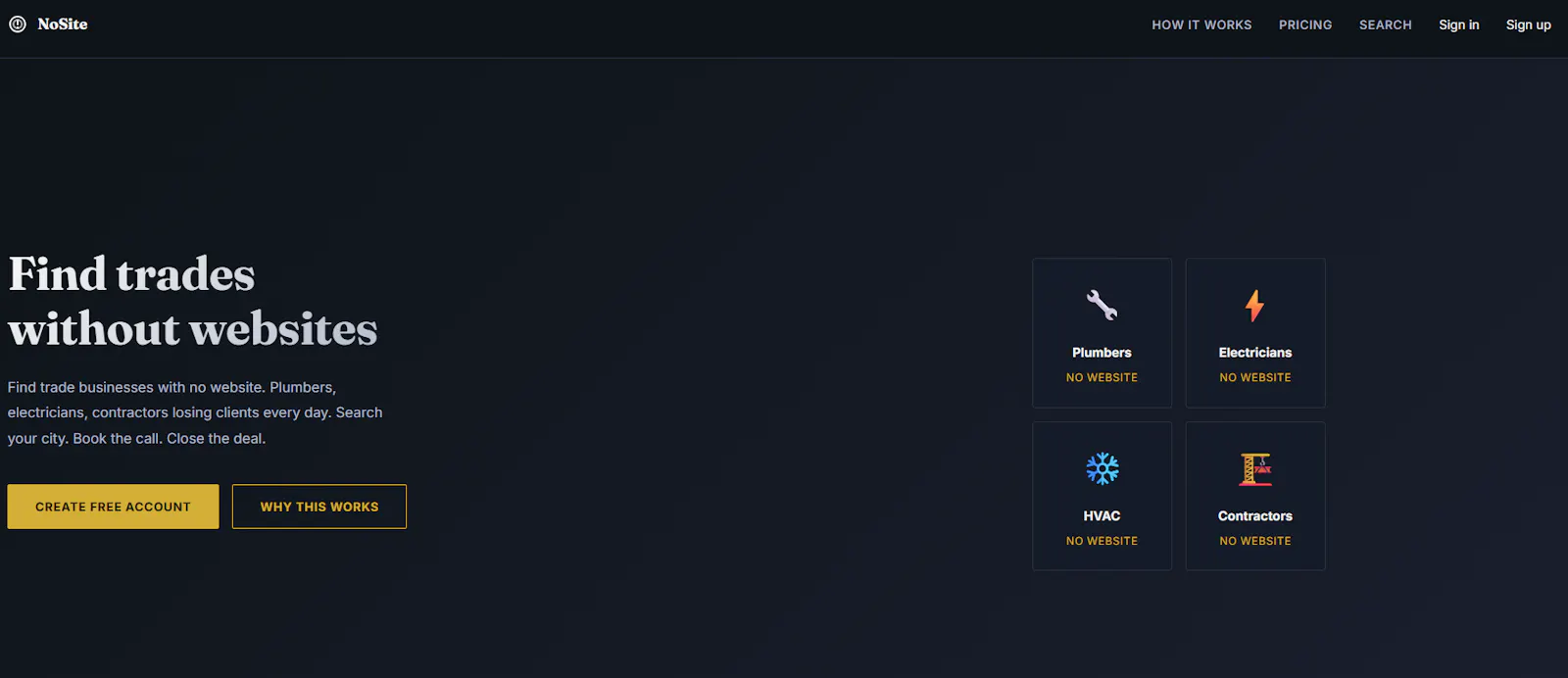 NoSite screenshot 2