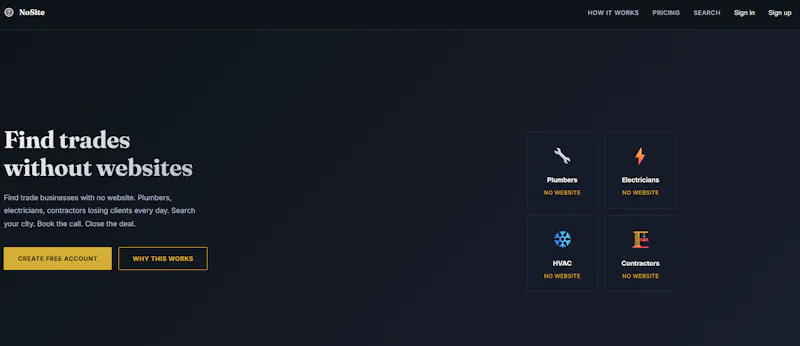 NoSite screenshot 2