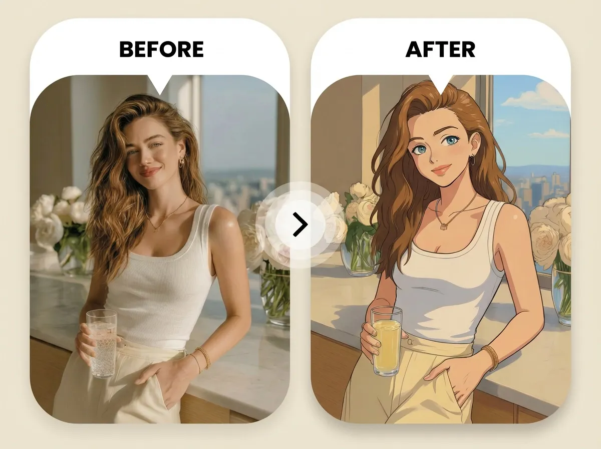 Fast Image AI Cartoon Generator 제품 배너