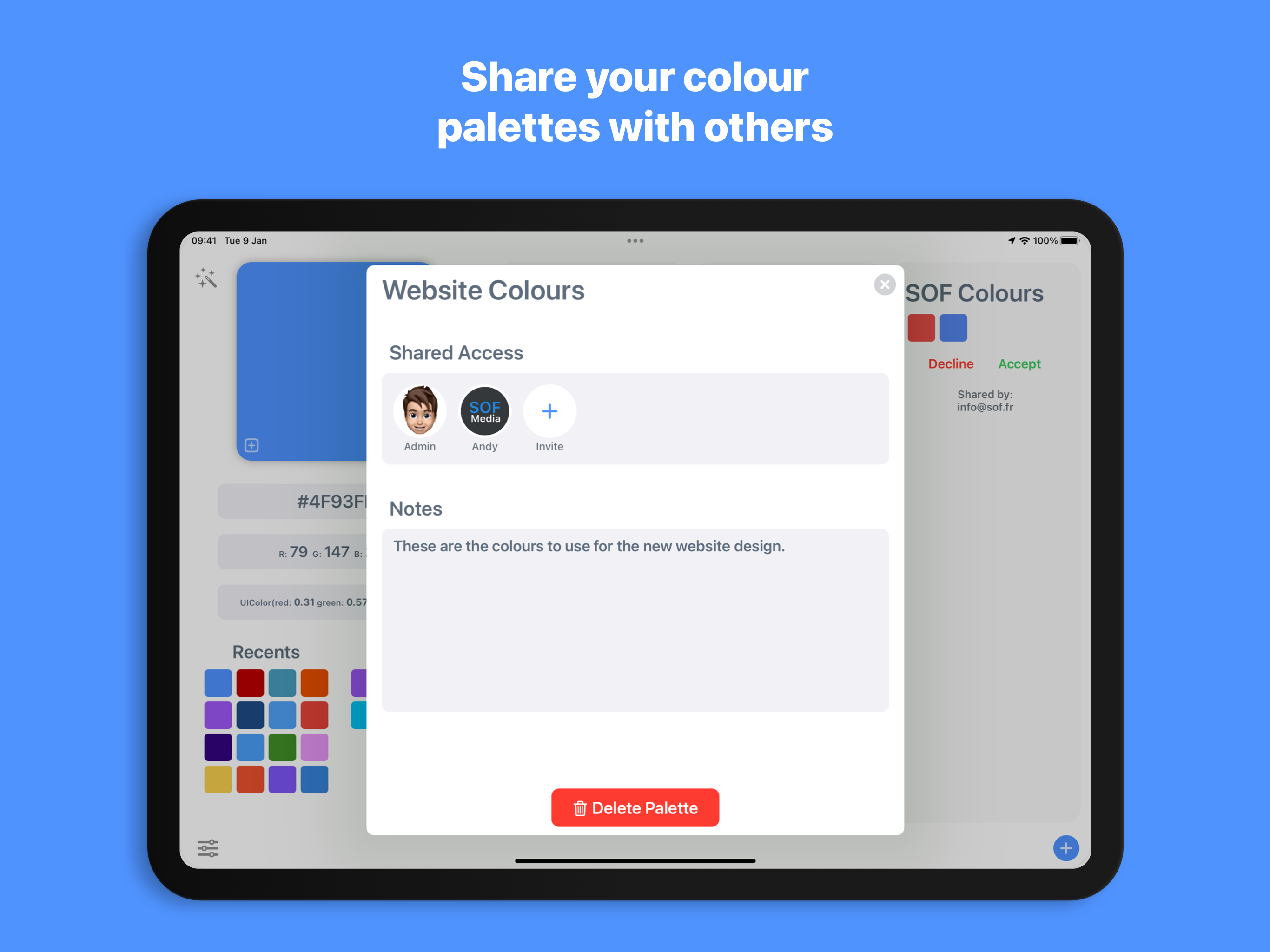 Paleta de colores del desarrollador media 4