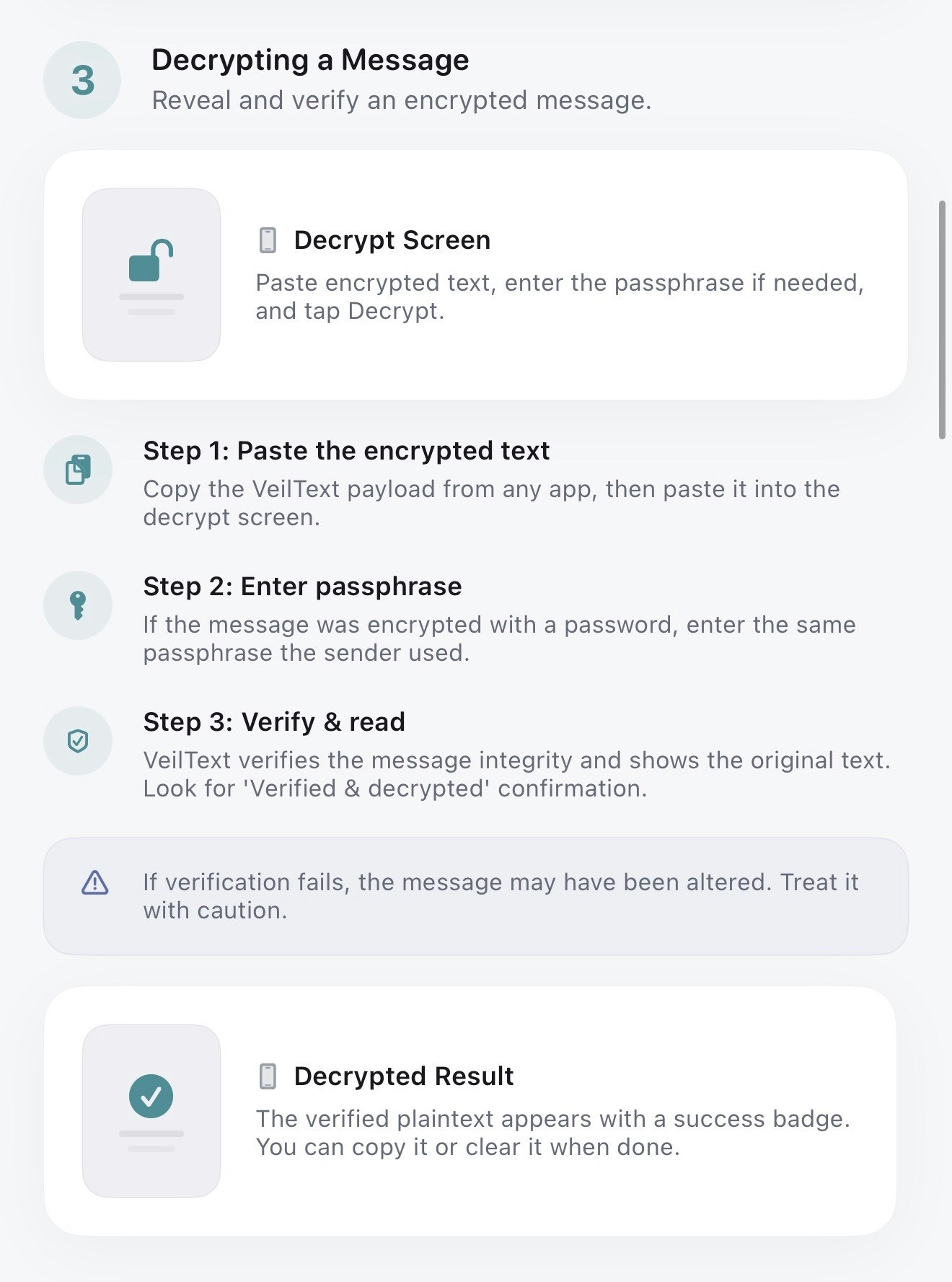 Veiltext Encrypt anything Send anywhere. gallery image