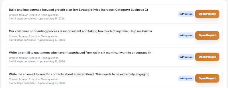 AI.Wired2Lead — Your AI Executive Team screenshot 6