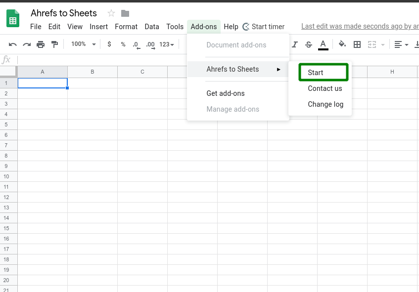 ahrefs to Sheets gallery image