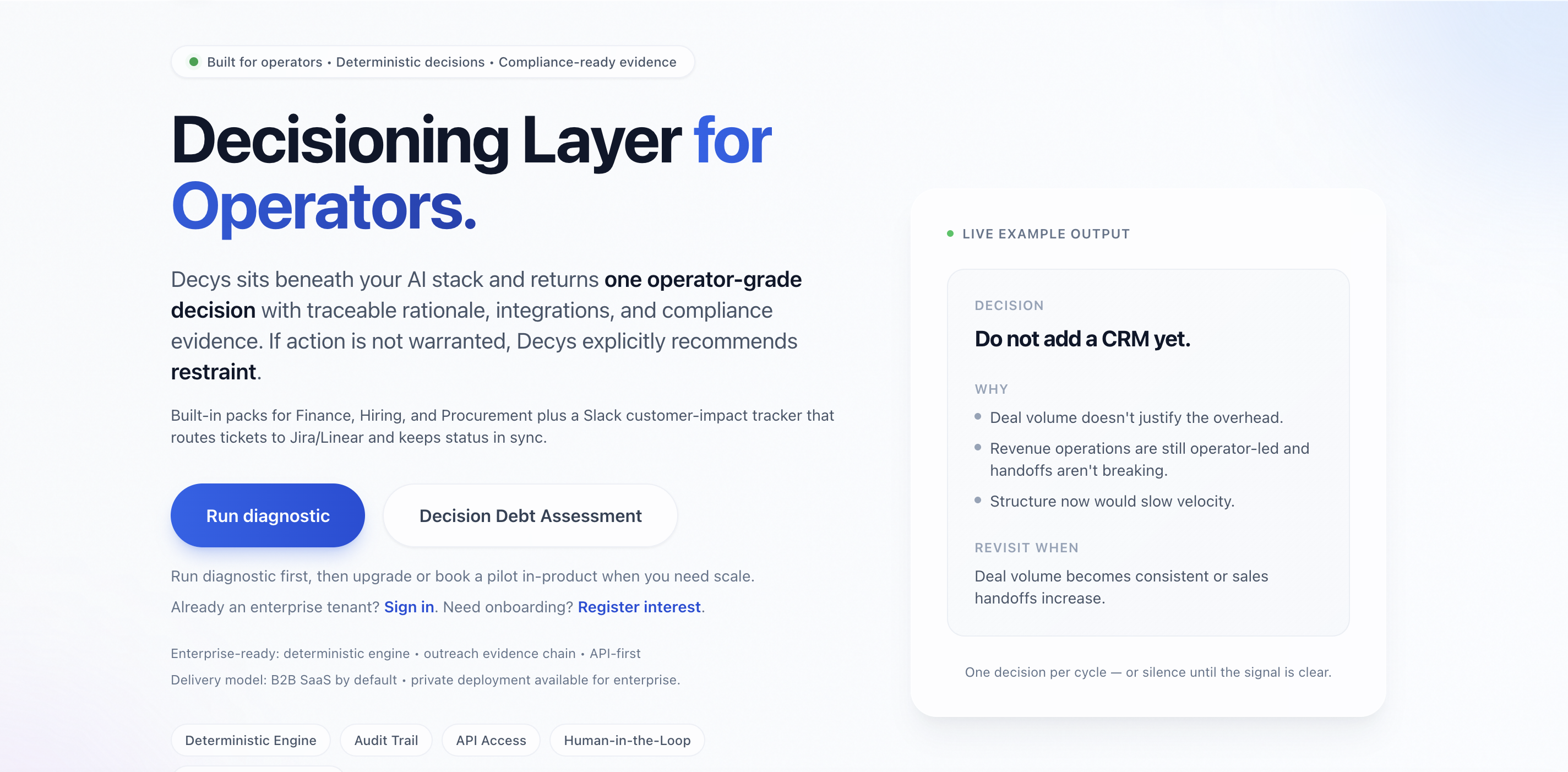 Decys - Main product screenshot demonstrating key features and user interface