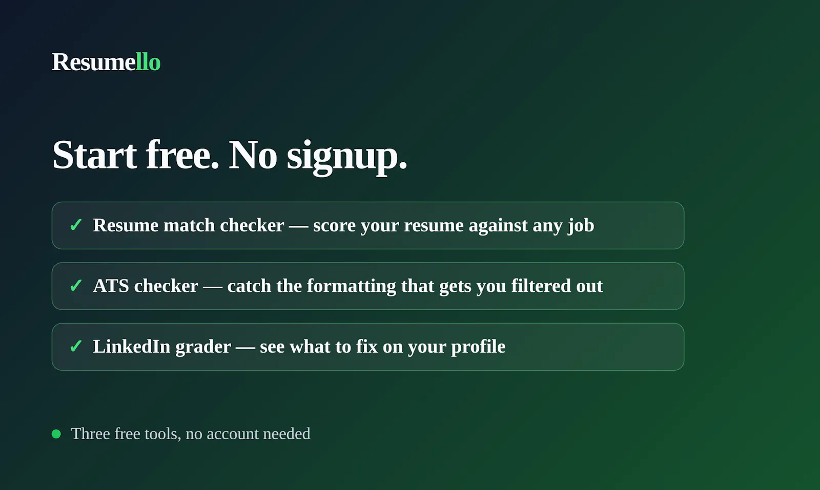 Resumello screenshot 3