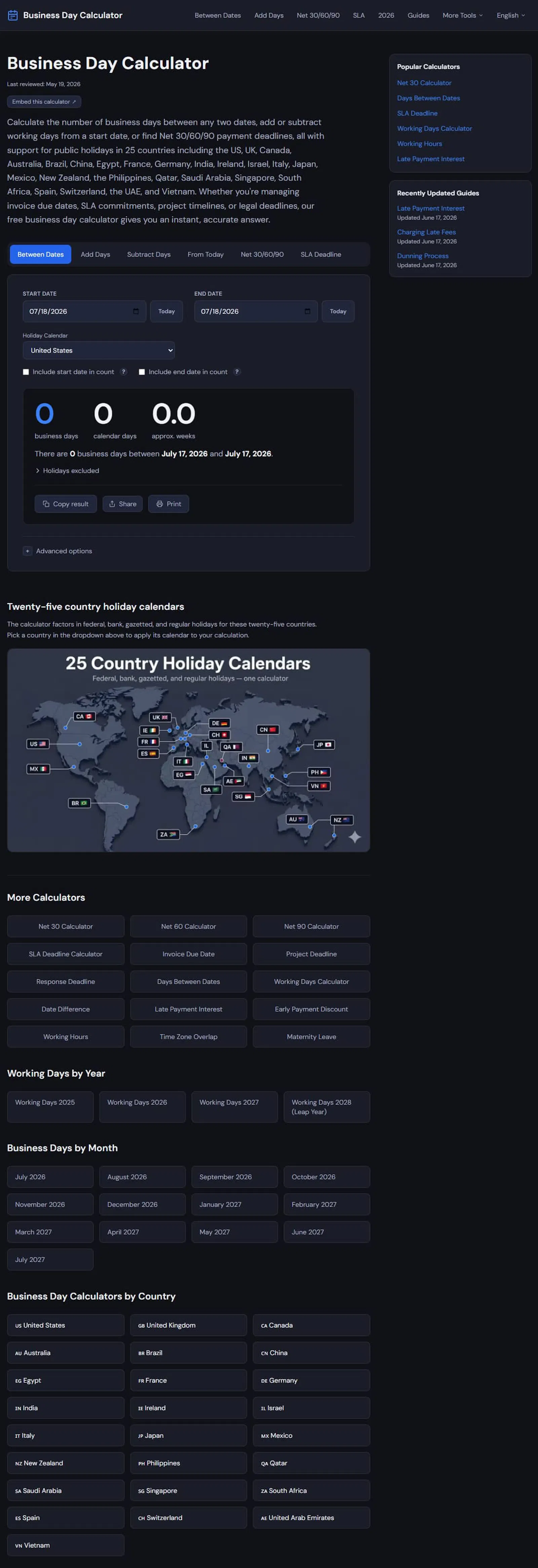 Business Day Calculator screenshot 1