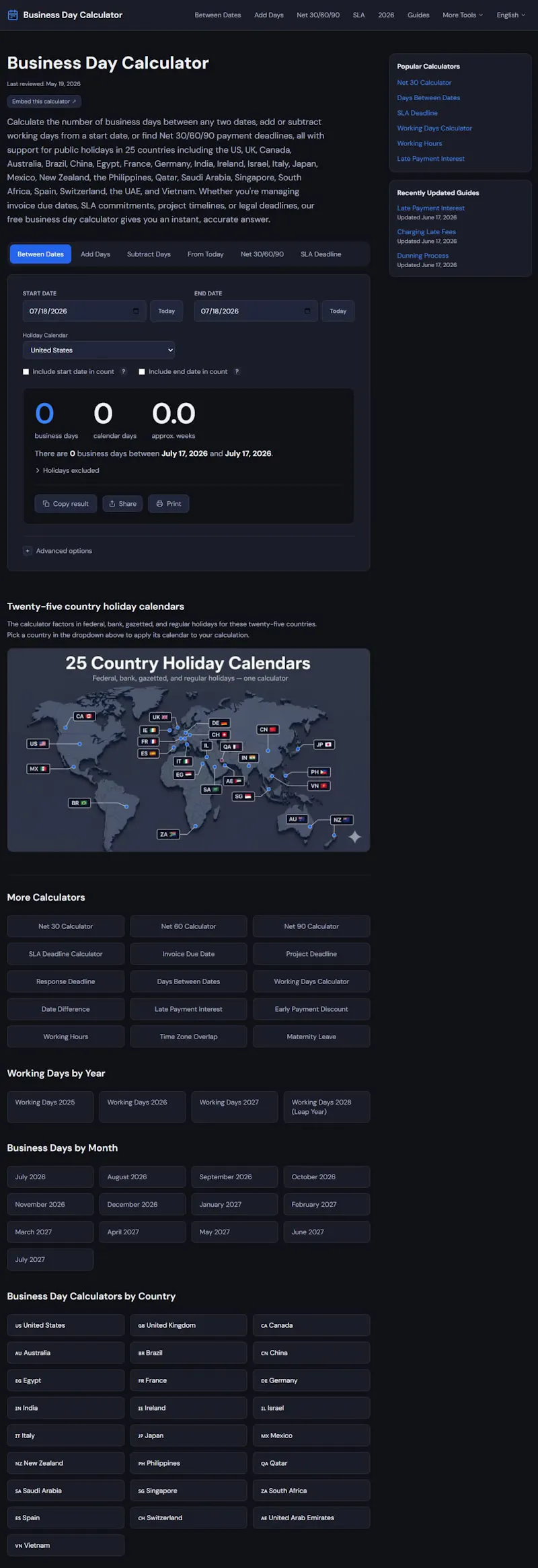 Business Day Calculator screenshot 1