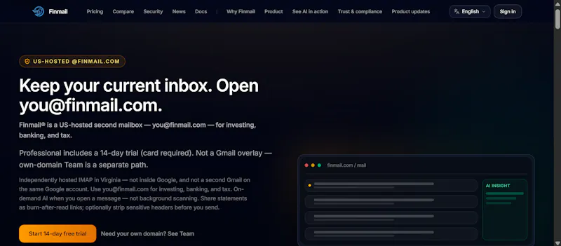 Finmail screenshot 1
