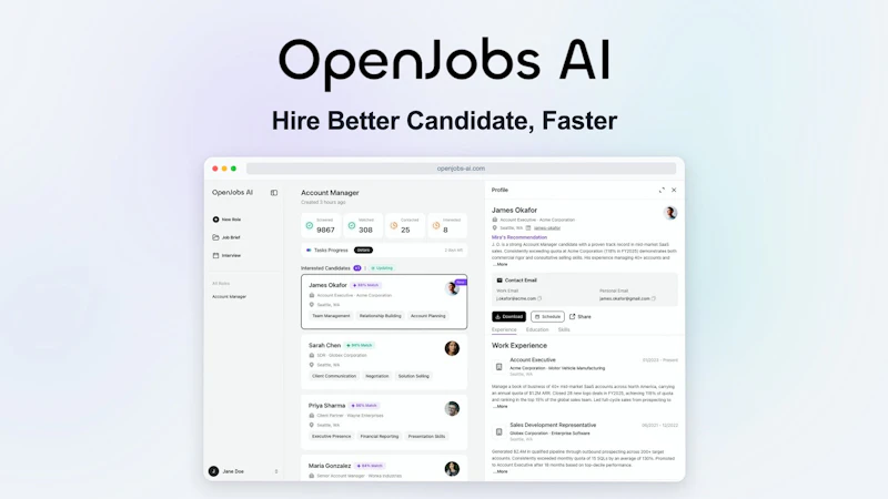 OpenJobs AI screenshot 1 (video preview)