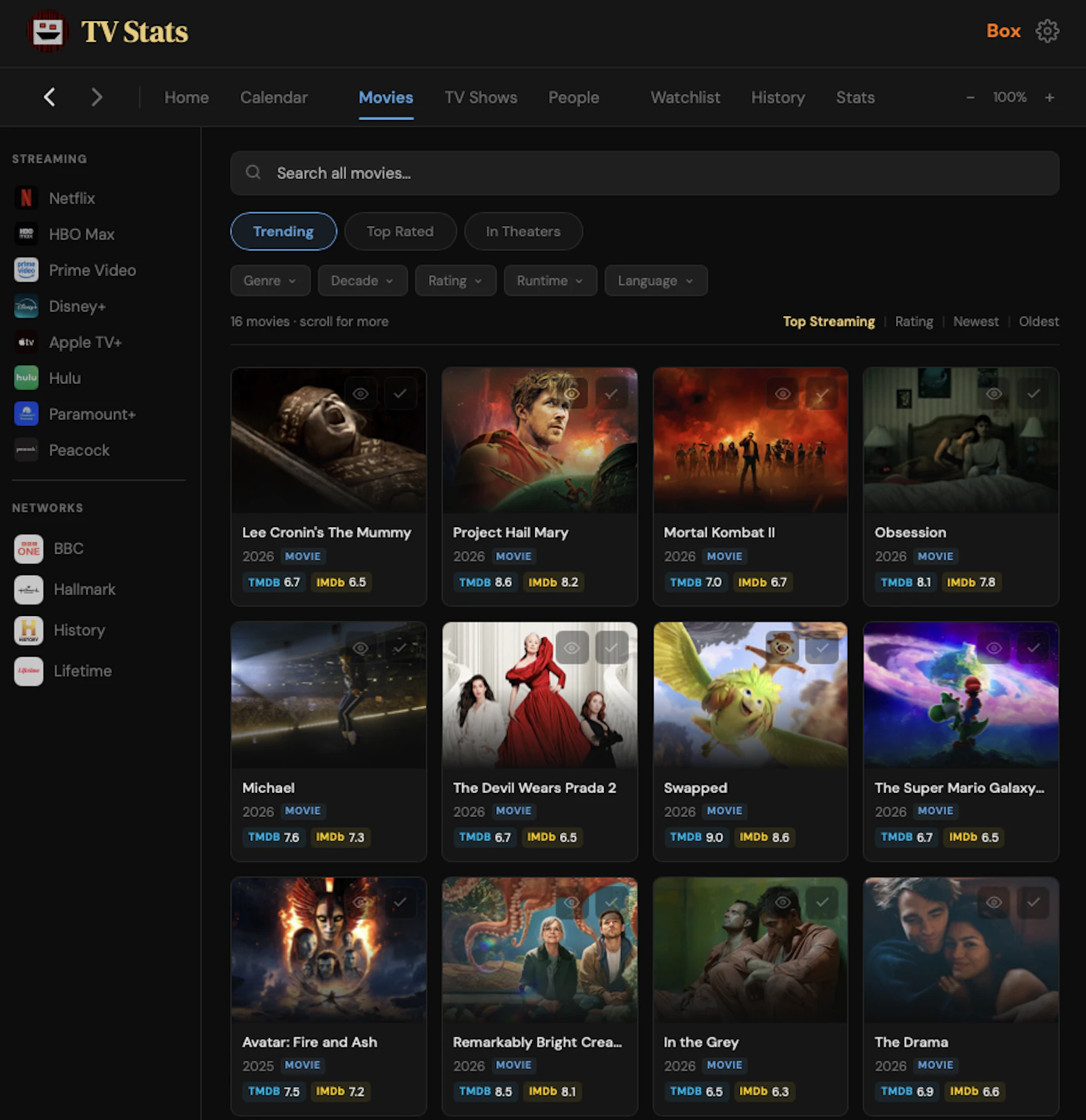 TV Stats for macOS - Free Movie Tracker screenshot 6