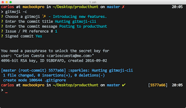 gitmoji-cli gallery image
