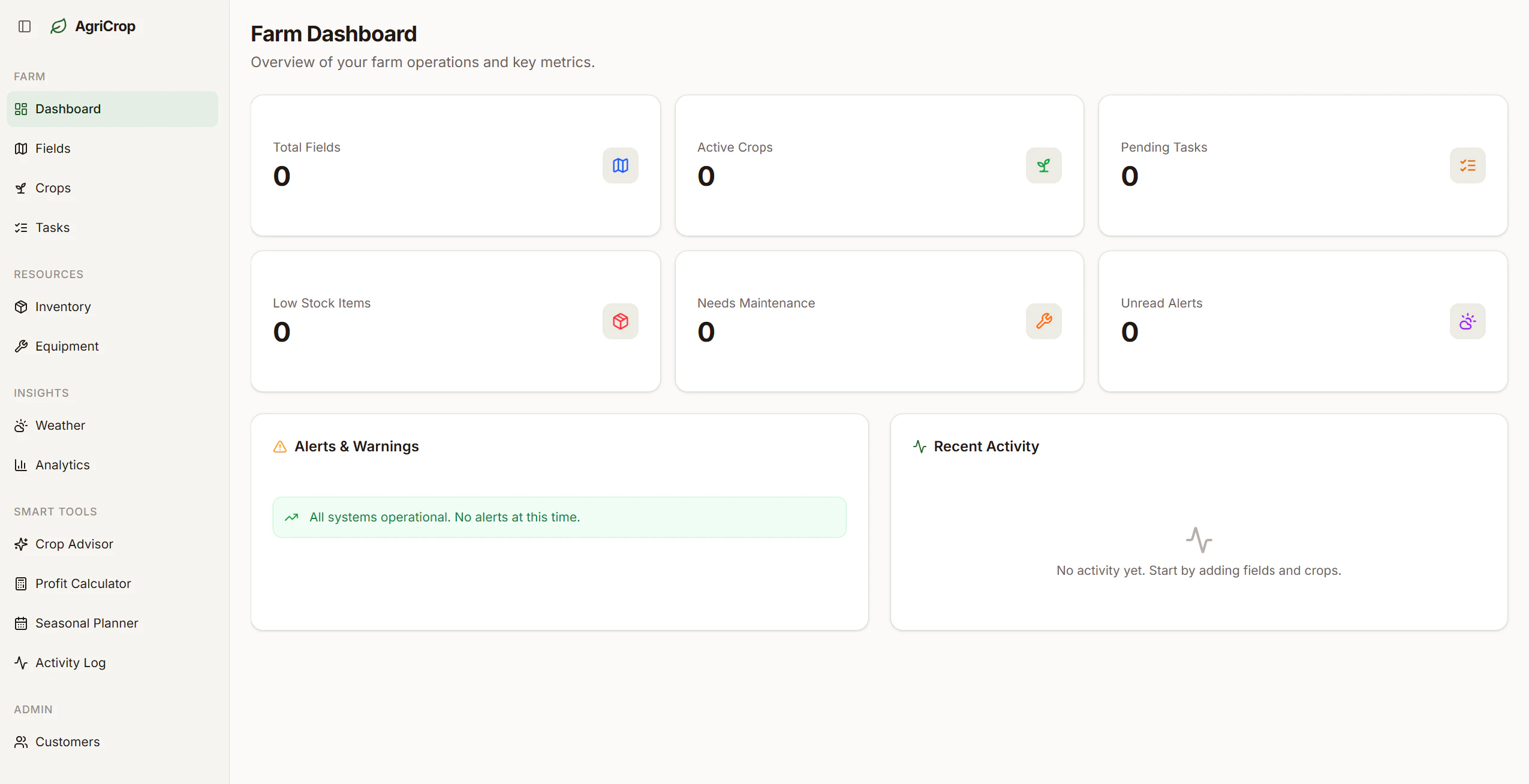 AgriCrop Manager screenshot 1