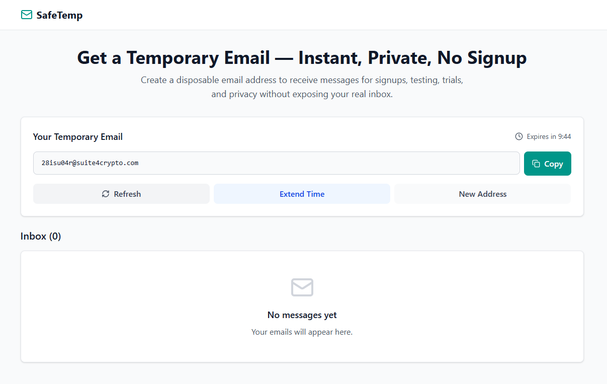SafeTemp.email gallery image