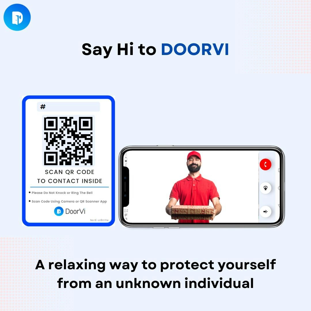 Doorvi - videollamadas de puerta - Smart Door Bell impulsado por el código QR. media 3