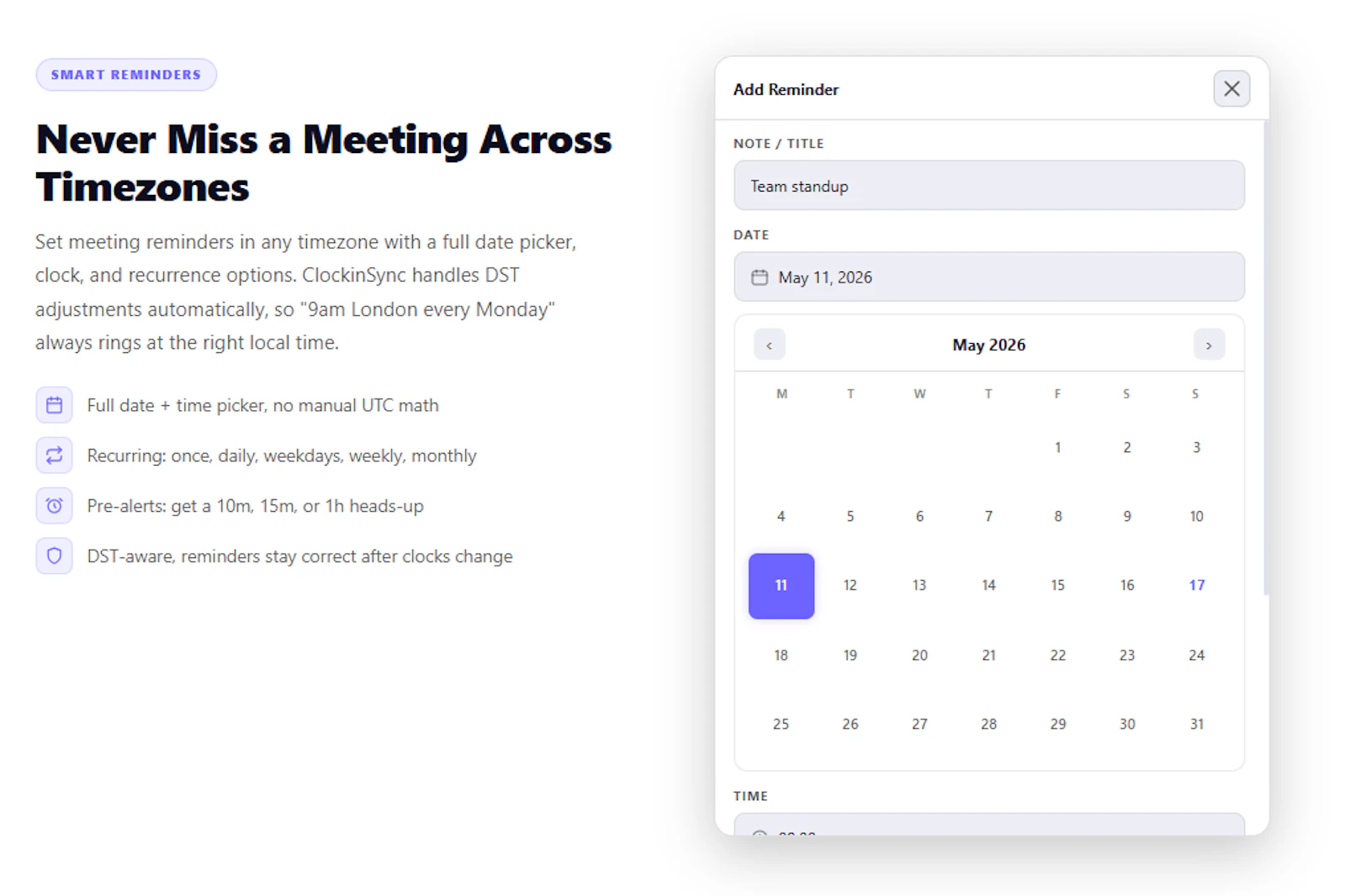 ClockinSync - Smart Timezone Extension screenshot 10