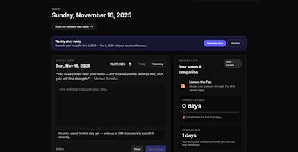 OneLine β One honest line a day gallery image