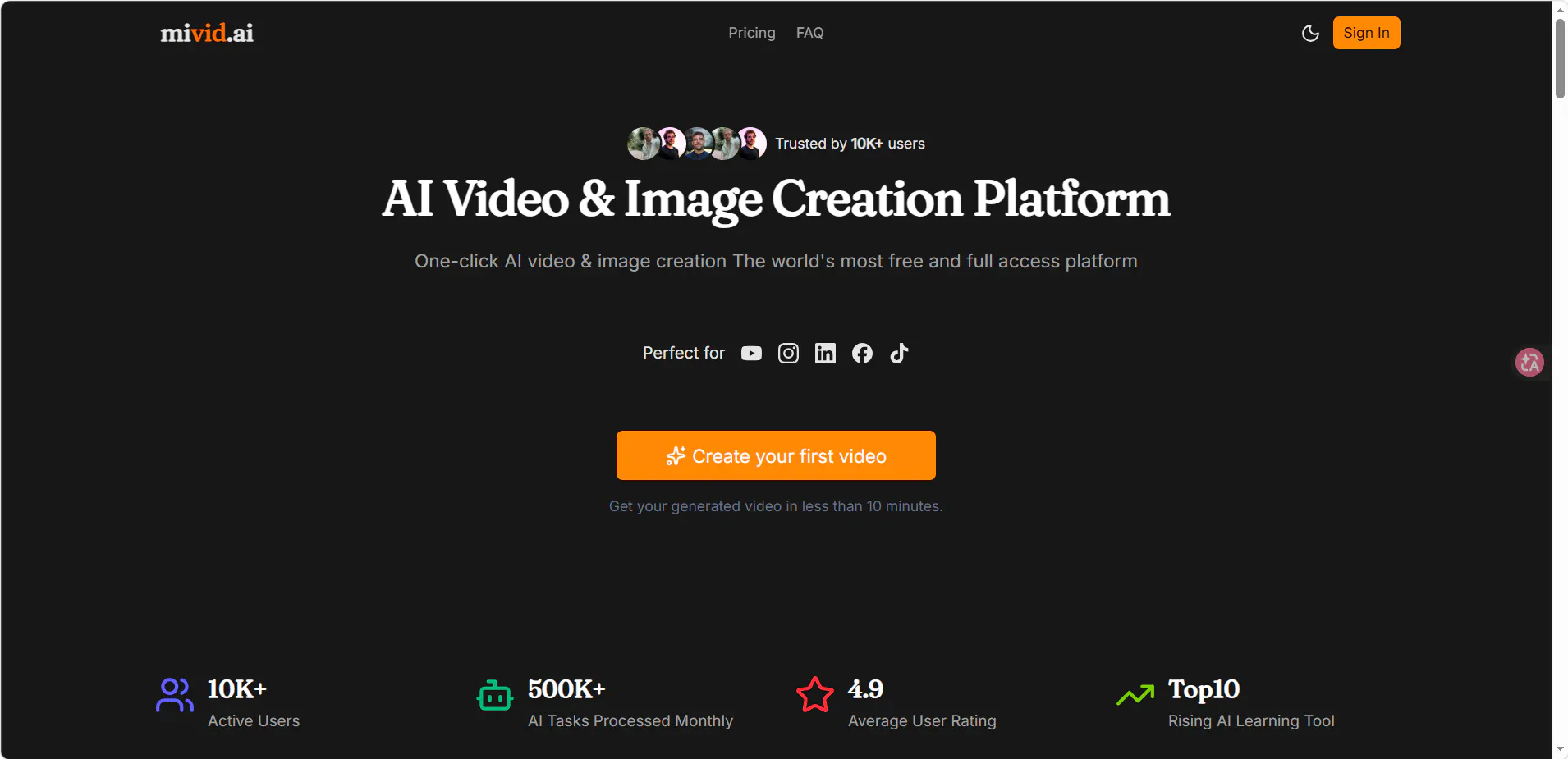 AI Video & Image Creation Platform logo