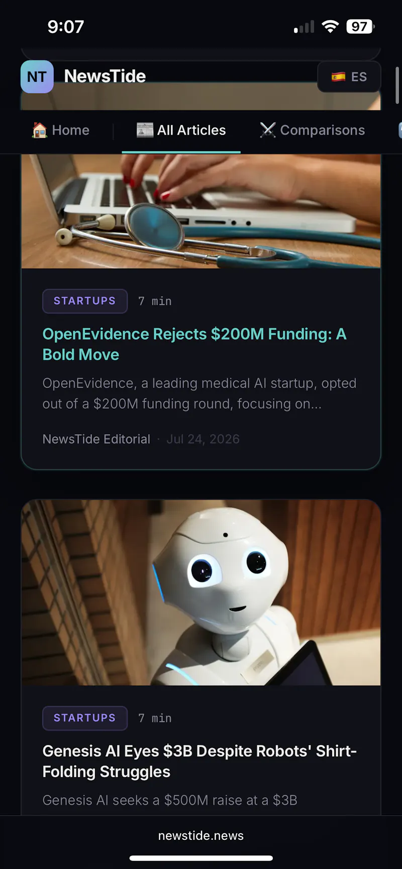 NewsTide screenshot 2