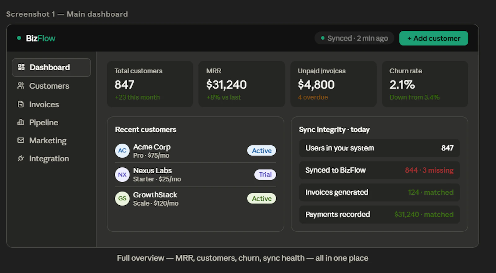 BIZFLO screenshot 1