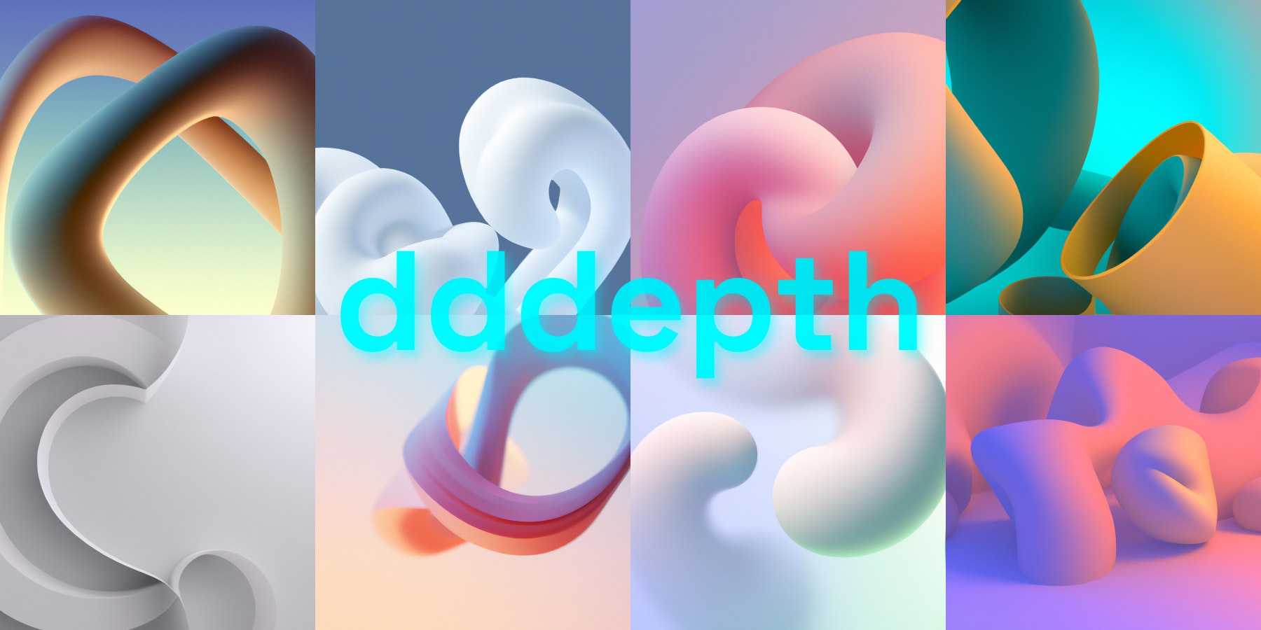 dddepth - AI 생성 초록 3D 모양의 수집 미디어 1