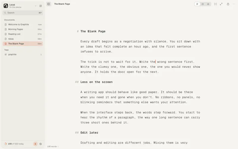 Graphite screenshot 2