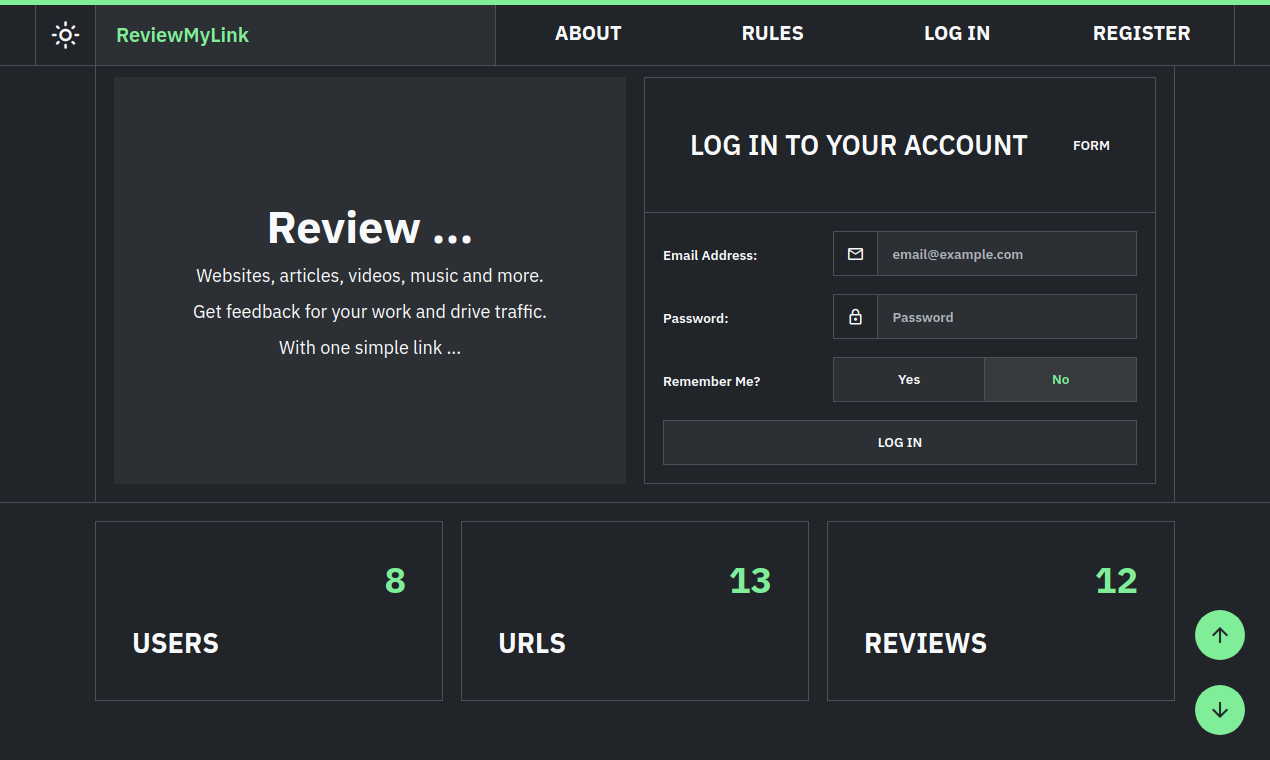 ReviewMyLink - Main product screenshot demonstrating key features and user interface