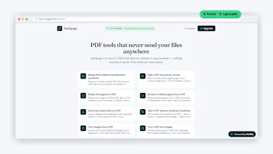 Vaultpage — 8 PDF tools. 100% Private gallery image