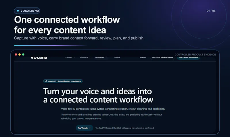 Vocalis V2: Connected Content Workflow screenshot 2