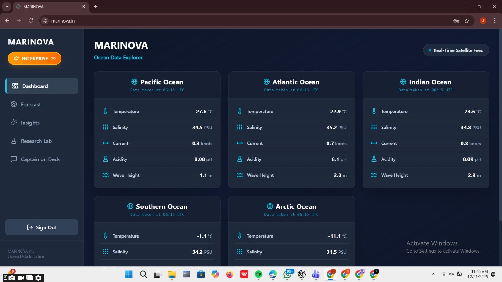 MARINOVA - Screenshot 3 showing product features and functionality