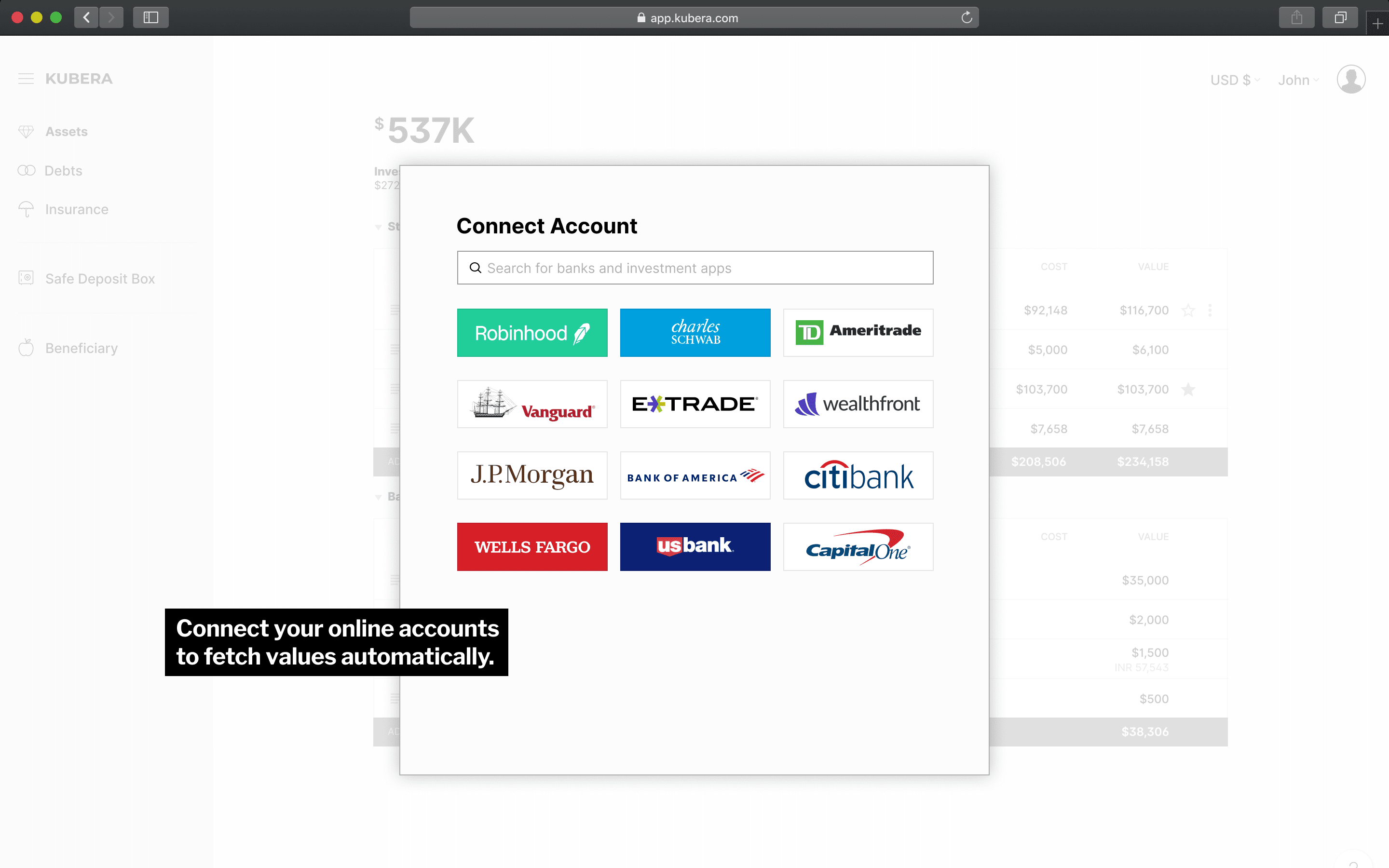 Kubera gallery image