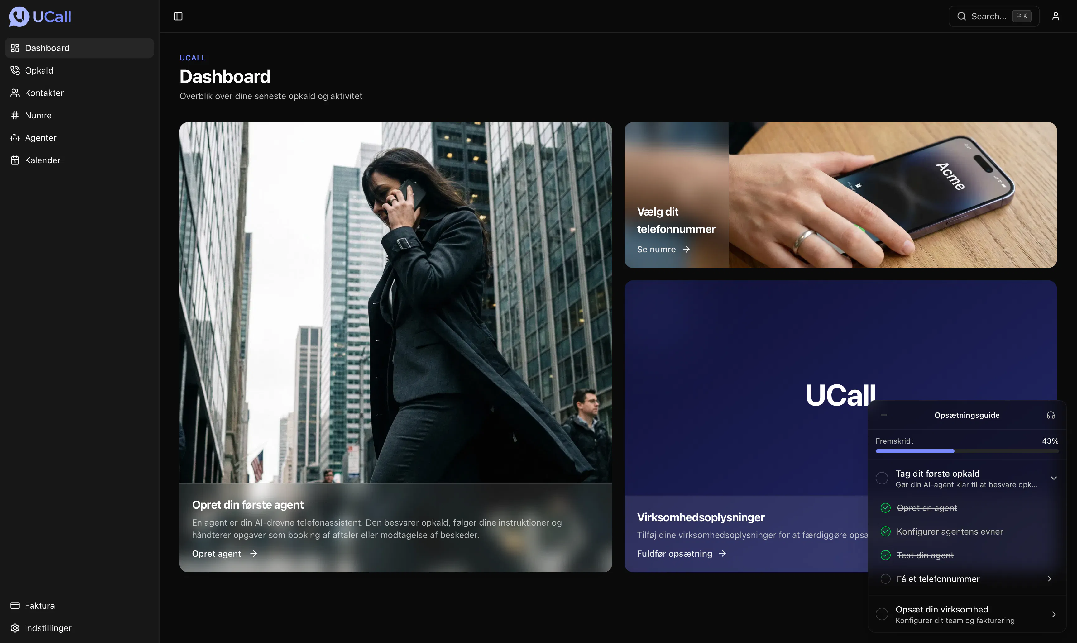 Banner del producto UCall - Telefonpasning med AI