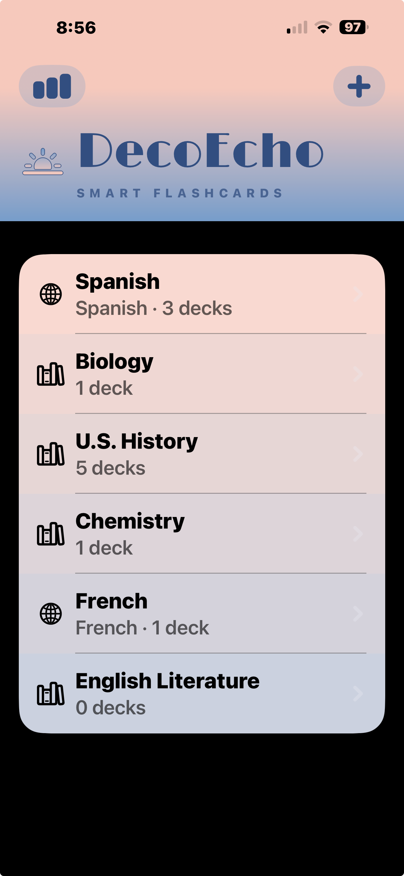 DecoEcho - Smart flashcards 