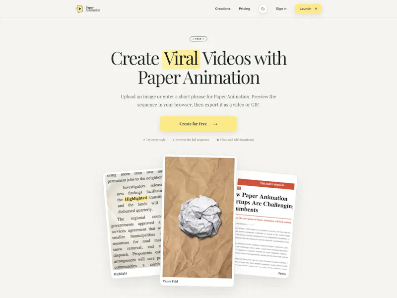 Paper Animation screenshot 1