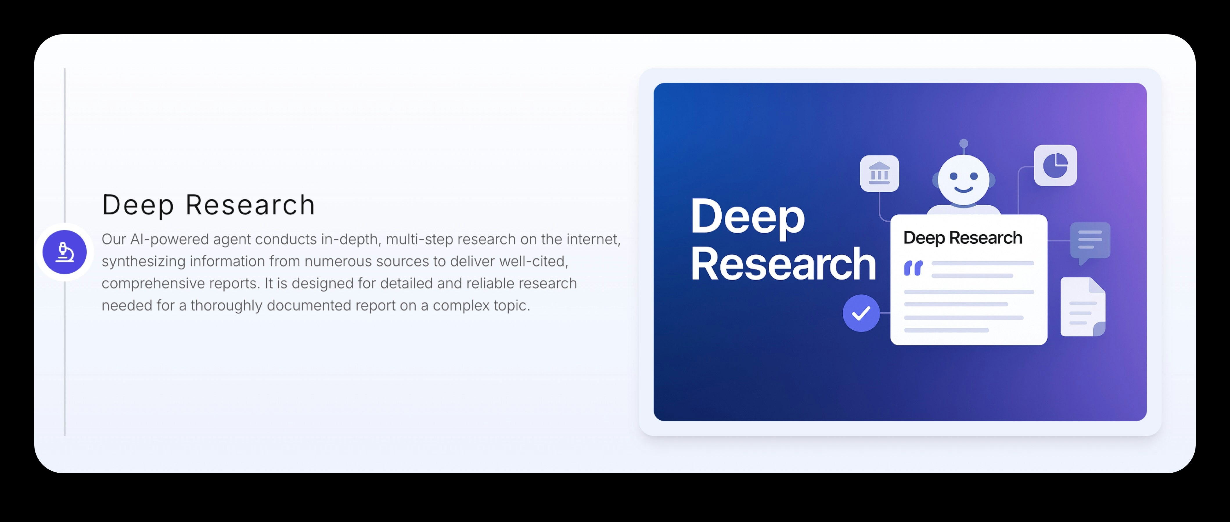 AI-powered search and research assistant media 3