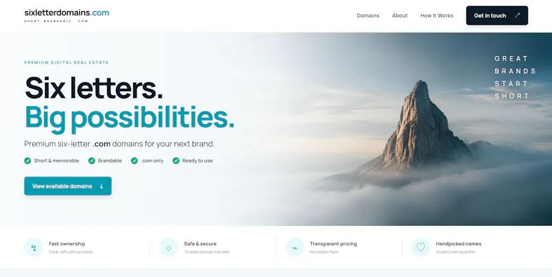 Six Letter Domains screenshot 2