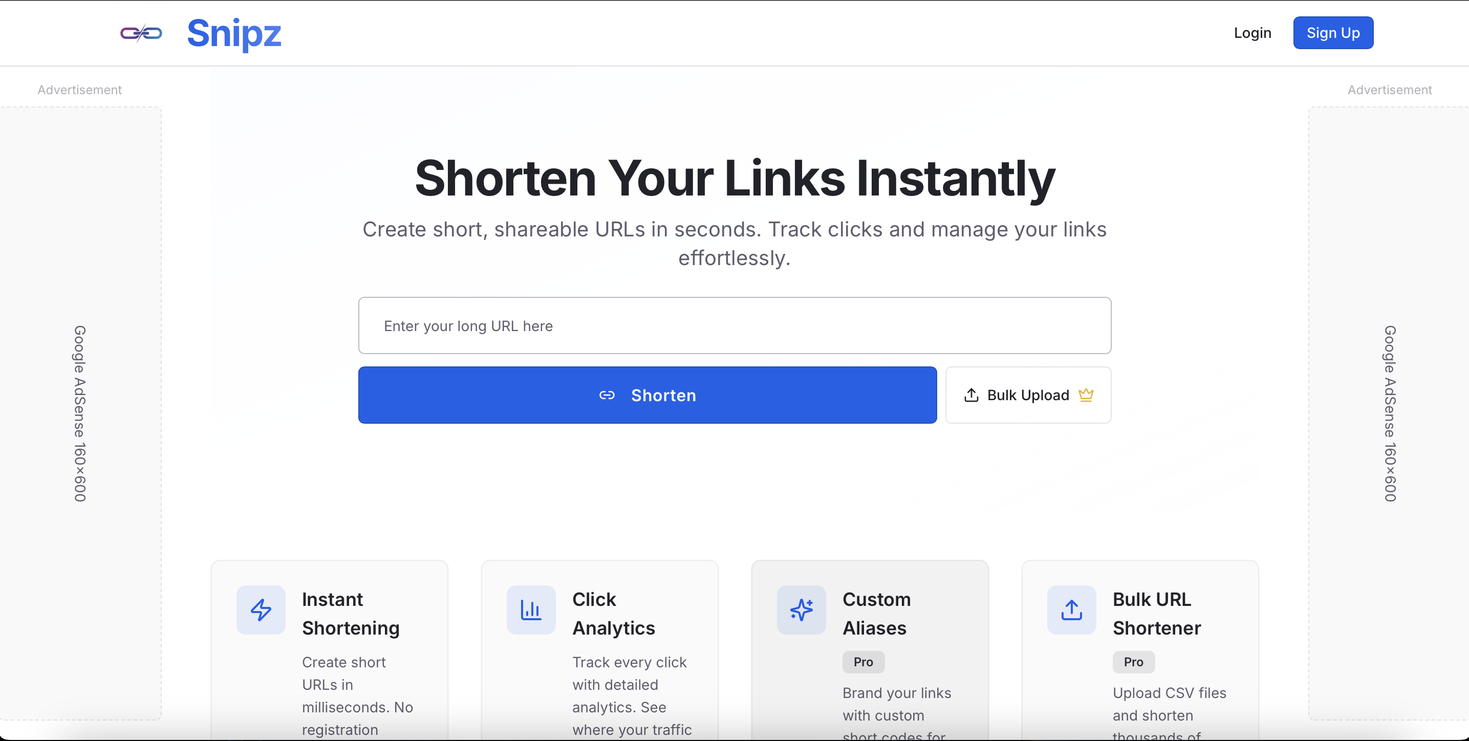 Snipz - Main screenshot showing features and interface