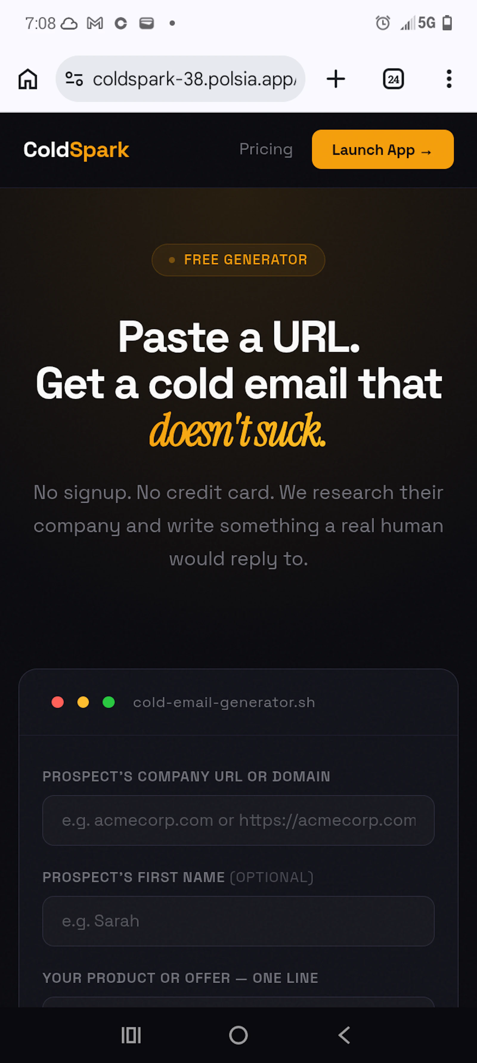 ColdSpark screenshot 2