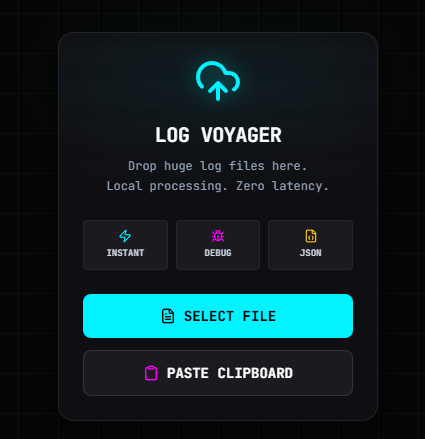 Log Voyager - Main product screenshot demonstrating key features and user interface