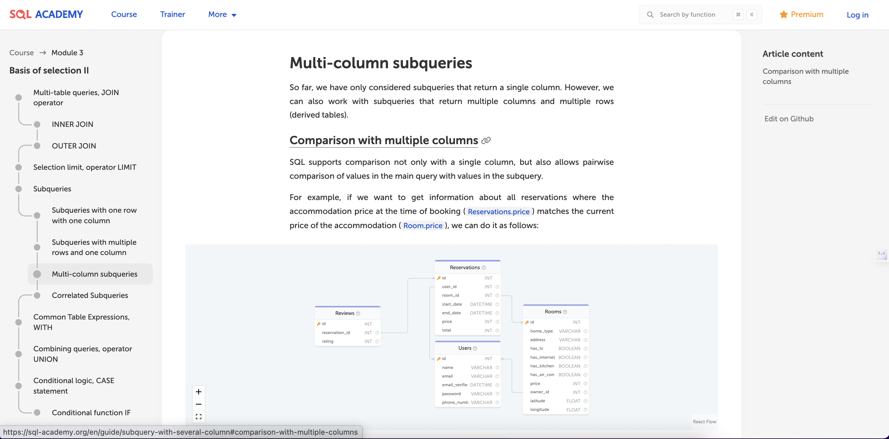 SQL Academy v2.0 - En iyi çevrimiçi ücretsiz SQL kursu ve egzersiz eğitmeni medya 3