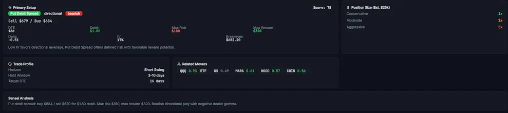 Sensei / GEX / Charts / Options Picks gallery image