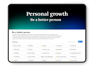 Personal growth | Notion Template gallery image