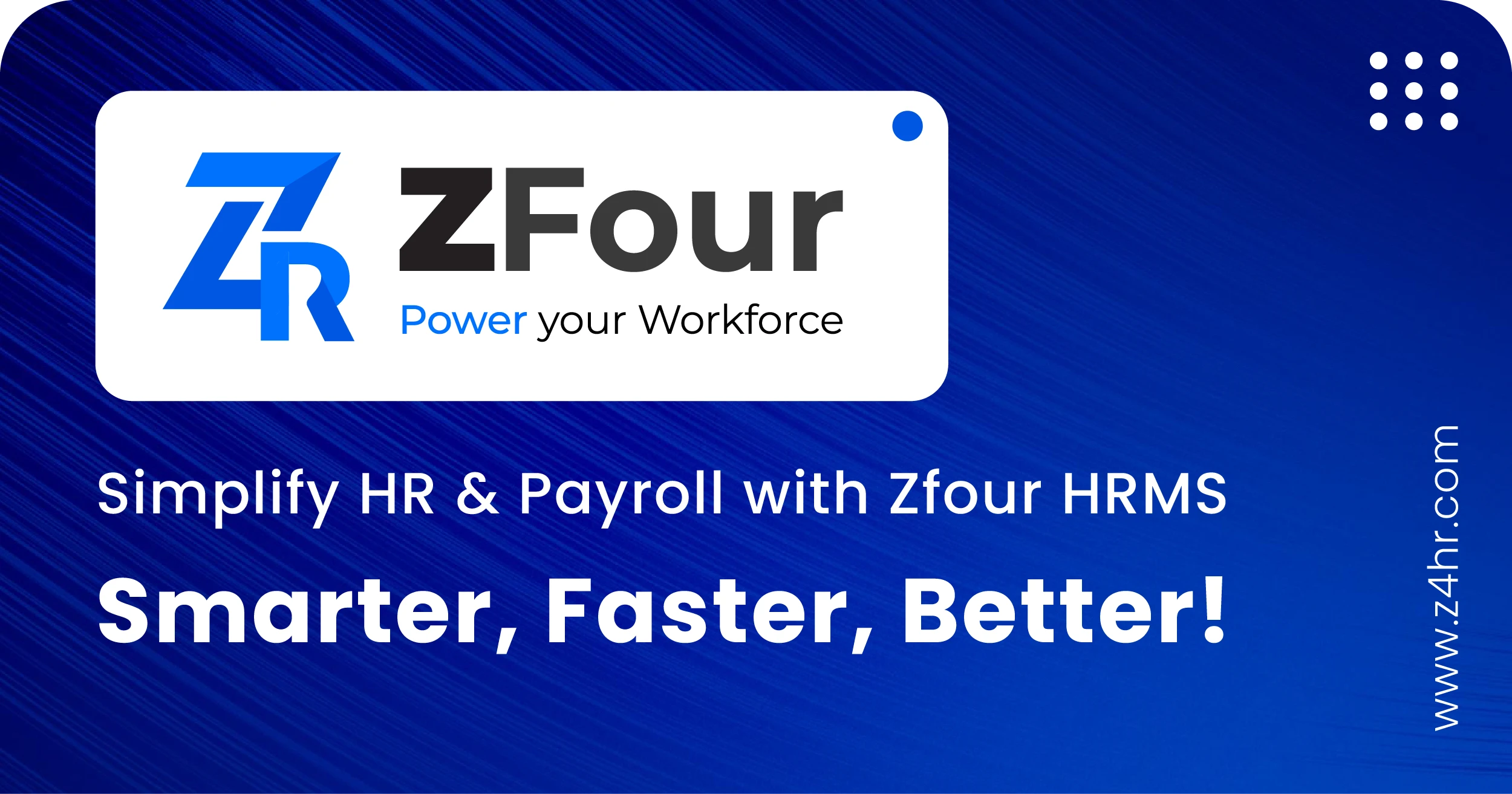 Zfour HRMS - Main product screenshot demonstrating key features and user interface