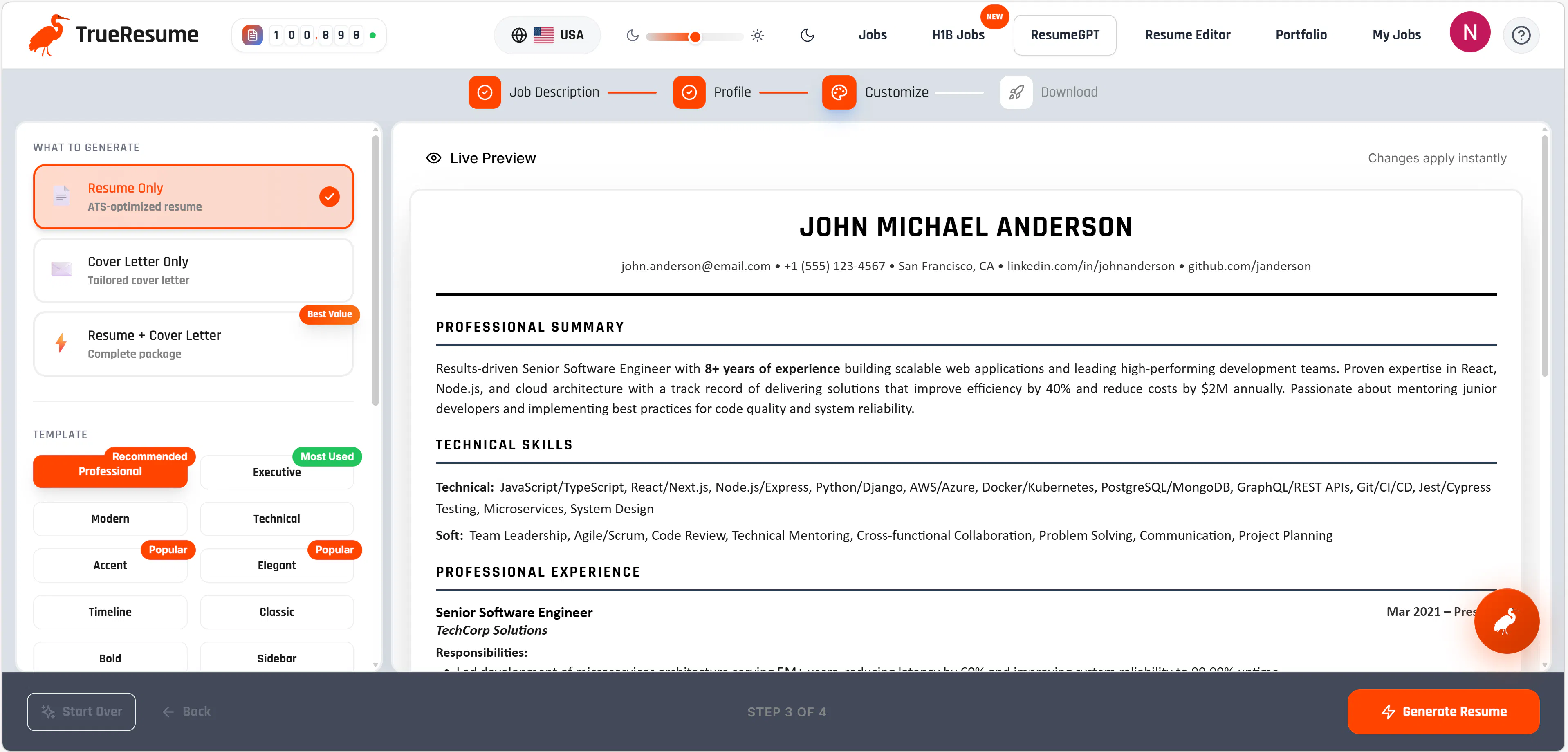 TrueResume gallery image