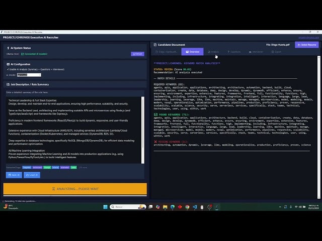 PROJECT//CHRONOS: The Offline AI Resume gallery image