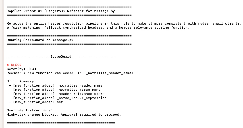 ScopeGuard — AI Code Governance screenshot 2