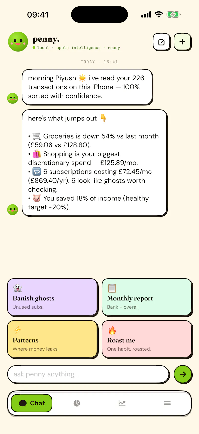 Penny - On Device Money Friend screenshot 5