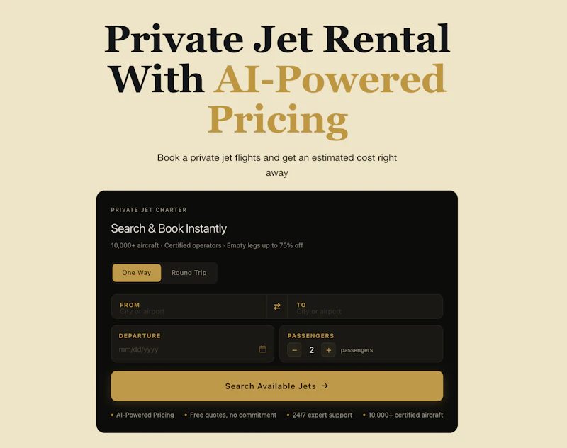 Private Jet Rentally screenshot 1