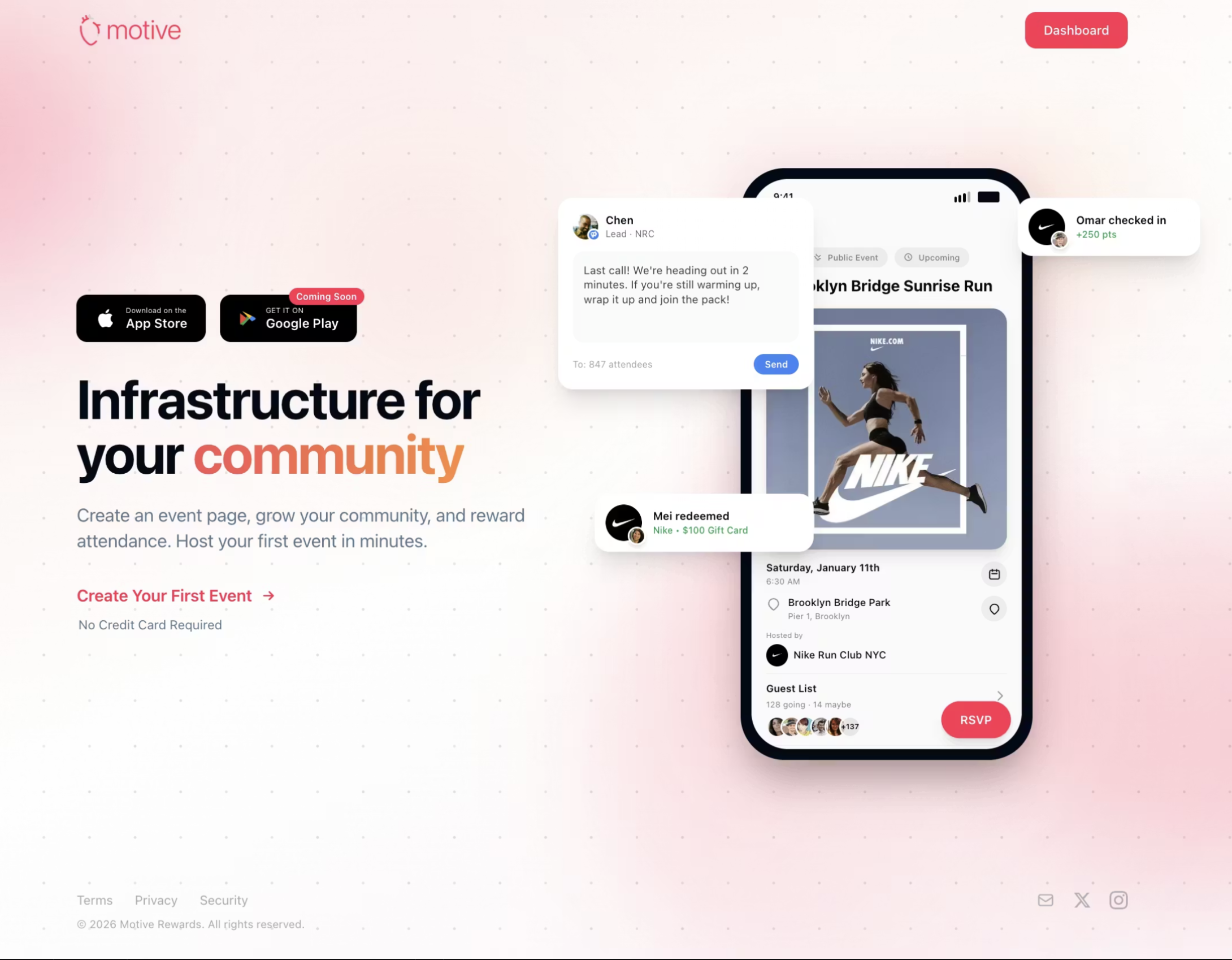 Motive - Own your community, not rent it - Main product screenshot demonstrating key features and user interface