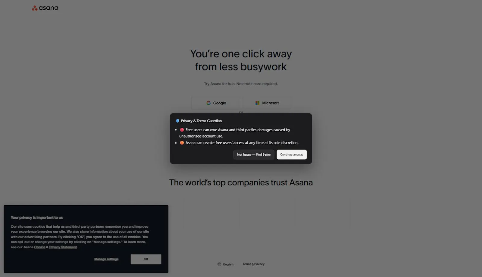 Privacy & Terms Guardian screenshot 2